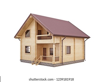 3D-Darstellung, Fassade des Hauses, Hausfassade