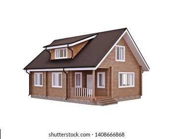 3D rendering, facade of house, house facade