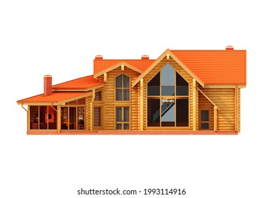 3D-Rendering, Fassade des Hauses.