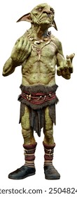 3D rendering of a fairy tale creature hobgoblin isolated on white background