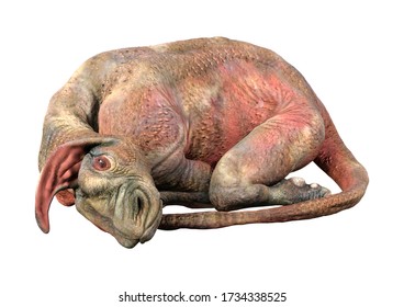 3D rendering of a fantasy creature isolated on white background
