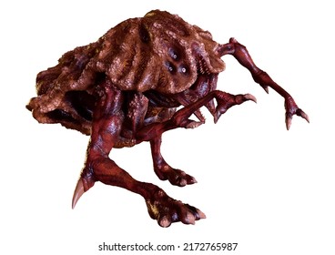 3D Rendering Of A Fantasy Creature Isolated On White Background