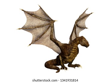 Dragon Roaring White Background 3d Render Stock Illustration 325474865