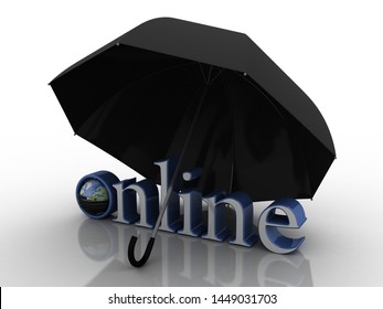 3d rendering Fiber optical cable detail with globe protection umbrella