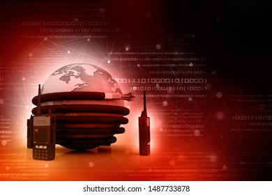 3d Rendering Fiber Optical Cable Detail With Latest Radio Transceivers