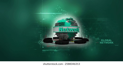 3d rendering Fiber optical cable with modem - Powered by Shutterstock - Get 15% off with code: PIKWIZARD15