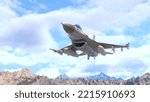 3D rendering of a fighter aircraft
