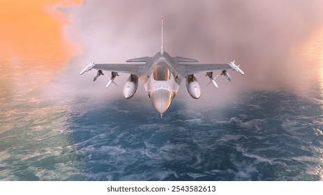 3D rendering of a fighter aircraft