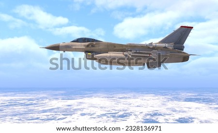 3D rendering of a fighter aircraft