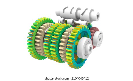 3D rendering - finite element analysis gears