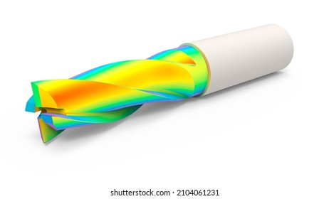 3D rendering - finite element analysis of a turning tool
