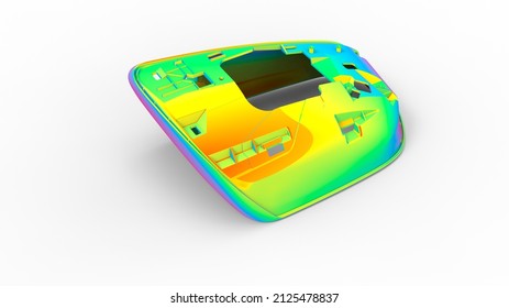 3D rendering - finite element analysis of a plastic cover