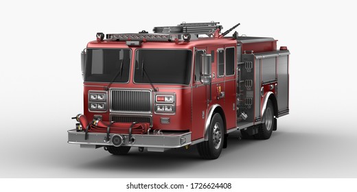 3d Rendering Fire Truck Stock Illustration 1726624408 | Shutterstock