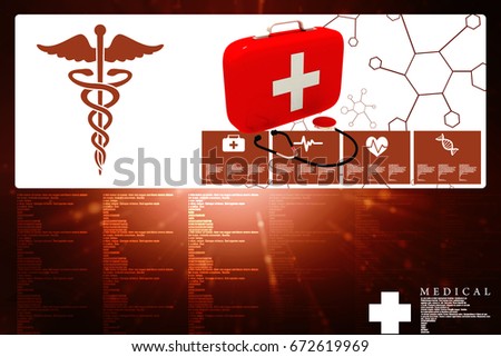 3d rendering First aid kit
