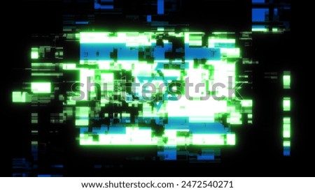 3D rendering flag Israel with screen effects of technological failures. Spectacular screen glitch with various kinds of interference