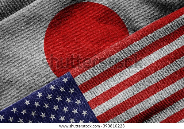 3d Rendering Flags Usa Japan On Stock Illustration 390810223 | Shutterstock