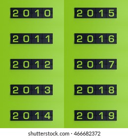 3d rendering flip board year 2010s set