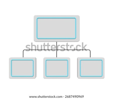 3D Rendering of a Flowchart Diagram