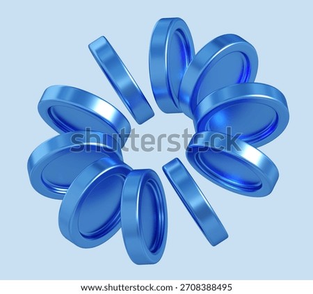 3D rendering of flying coins. simple 3d illustration for business and finance	