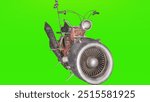 3D Rendering flying motorcycle or jet motor bike 4k photos.
