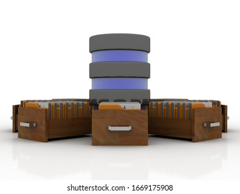 3d rendering Folder connected to database