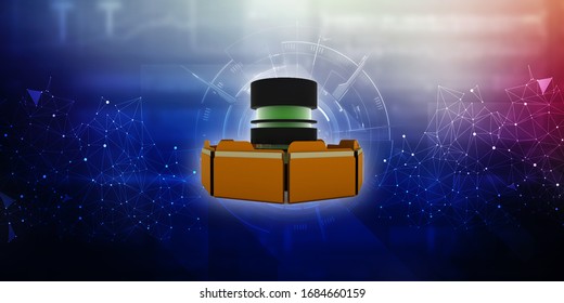 3d rendering Folder connected to database