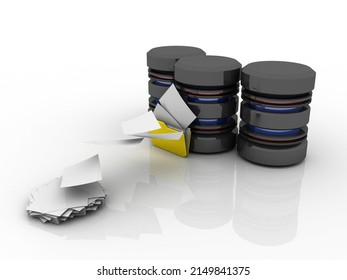 3d rendering Folder connected to database
