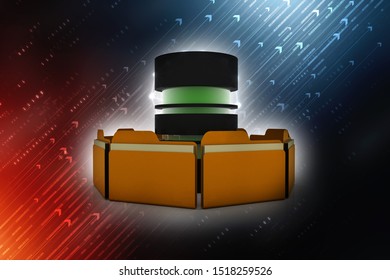 3d rendering folder with documents