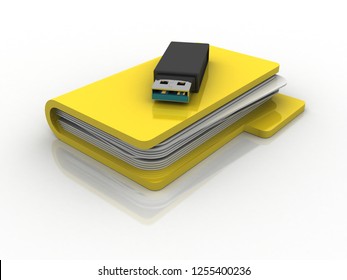 3d rendering folders in Pen drive