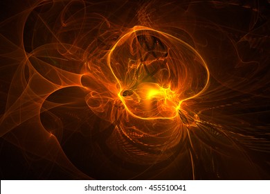 3D Rendering Fractal Light Background