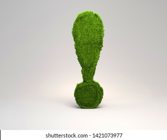 3D rendering. Fresh green vine letter 