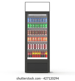 3d Rendering of a Fridge Drink on a white background