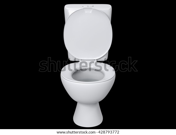 3d Rendering Front View Toilet Seat Stock Illustration 428793772