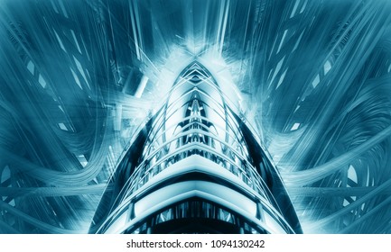 3D rendering of futuristic background