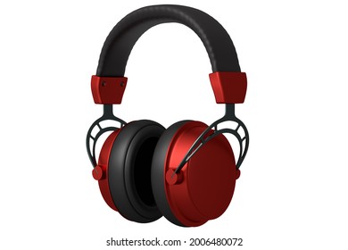 3D Rendering Of Gaming Headphones On White Background. Concept Of Cloud Gaming And Game Streaming Services