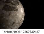 3D rendering of Ganymede, the moon of Jupiter.