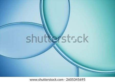3d rendering glass background in blue color