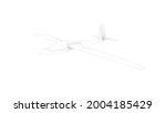 3D rendering of a glider airplane isolated on a white background