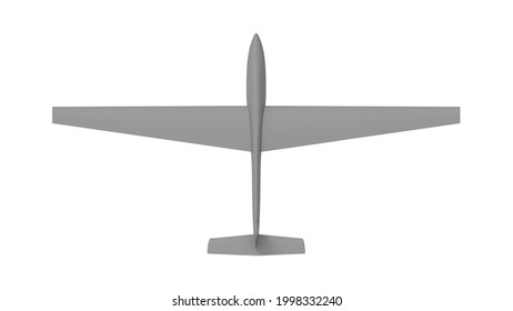 3D Rendering Of A Glider Airplane Isolated On A White Background