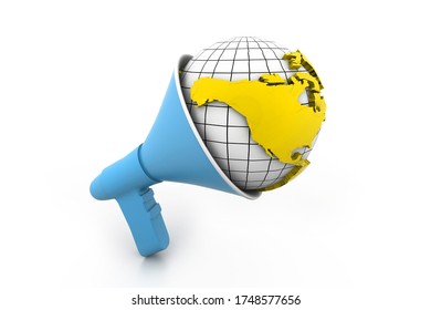 3d rendering of Global announcement	