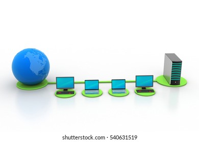3d rendering of  Global networking concept