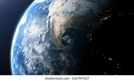 3d Rendering. Global Positioning System GPS Of Navigation Satellites Or Satnav Transmit Data Coverage Around Planet Earth