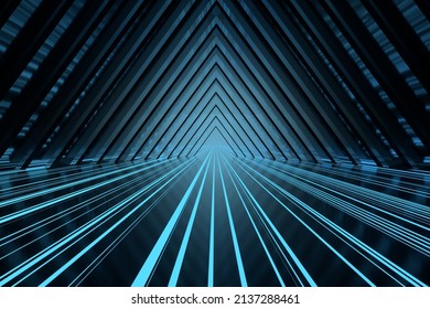 3d Rendering Glow Space And Tunel