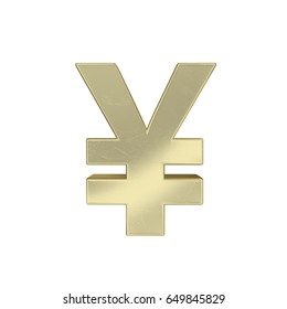 3d Rendering. Gold Symbol Of 