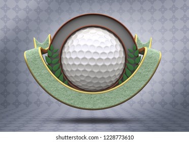 3D Rendering Golfball Rolling In To The Hole.