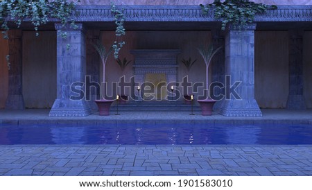 3D rendering of grand palace