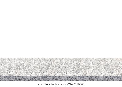 3d Rendering Granite Table Top On White Background