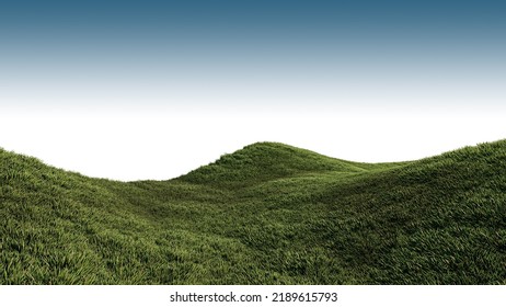 3d Rendering Of Grassed Hill Nature Scenery 
Premium Psd