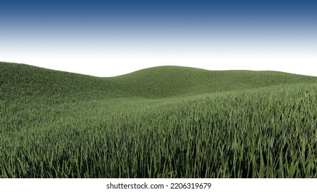 3d Rendering Of Grassed Hill Nature Scenery 
Premium Psd