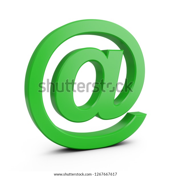 3d Rendering Green Email Symbol Isolated Stock Illustration 1267667617 ...